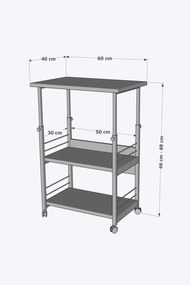 Gurulós tárolóállvány, 60 cm – TR298GNS3103