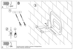 Sollux SL.0931 - Fali lámpa SACCON 2xG9/40W/230V