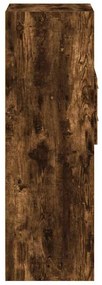 füstös tölgy színű szerelt fa magasszekrény 30 x 42,5 x 124 cm