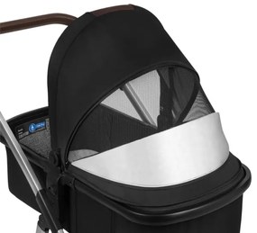 Lionelo - Kombinált 3 az 1-ben babakocsi AMBER fekete ezüst