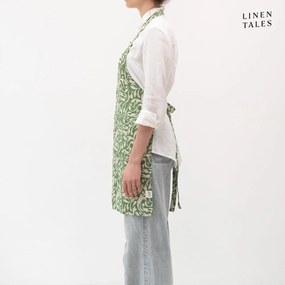Len kötény Evergreen Damask – Linen Tales