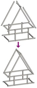 fekete hidegen hengerelt acél tűzifatároló 50x25x60 cm