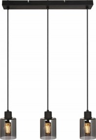 Ideális világítás a nappaliba a Valerie füstös lámpabúra felett, fekete