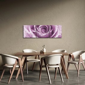 Egy rózsa virág részlete (órával) (90x30 cm)