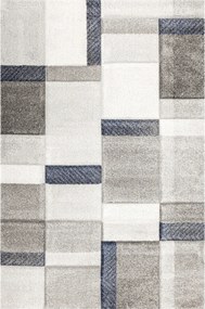 Szürke Sötétkék Szőnyeg Hálószobába Puha Gyapjú Kandy 200x290 cm