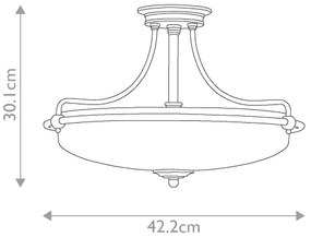 Elstead QZ-GRIFFIN-SFS-PN - Felületre szerelhető csillár GRIFFIN 3xE27/100W/230V bronz