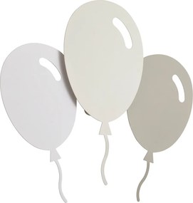 Kinder wandlamp wit met beige incl. LED 3-staps dimbaar - Balloon