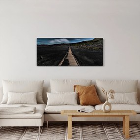 Egy kép a fa útról alkonyatkor (120x50 cm)