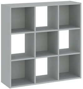 Könyvespolc 9 Rekeszes Szürke Színben CATCHY 91 cm