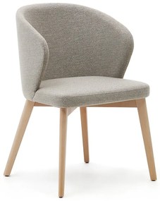 Bézs kárpitozott étkezőfotel Darice – Kave Home