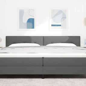 Fejtámla Gombos Párnázott Sötétszürke 200 cm Textil