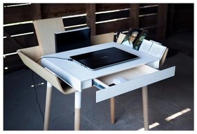 My Writing Desk fehér íróasztal 1 fiókkal - EMKO