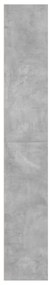 betonszürke szerelt fa könyvespolc 60 x 30 x 189 cm