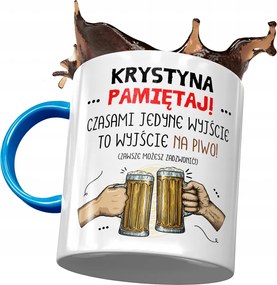 Kék Bögre Krisztina Barátnőnek Ajándék Nyomtatott Fotóval