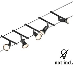 Paulmann 94446 - 5x GU5,3/10W SALT spotlámpa, 230V, fekete