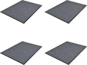 vidaXL 4 db szürke PVC lábtörlő 90 x 60 cm