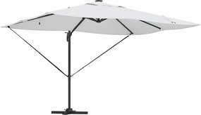 vidaXL Napernyő zárral Homokszín 352 x 251 x 265 cm Pamut és Alumínium
