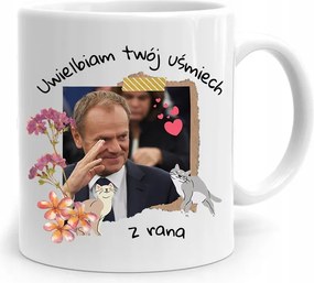 Donald Tusk Bögre Platform Mosoly Reggel, fényképes nyomtatással