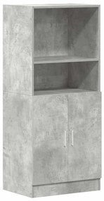 betonszürke szerelt fa konyhaszekrény 57 x 41,5 x 131,5 cm
