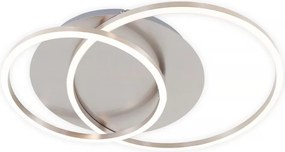 Fényerőszabályozható LED mennyezeti lámpa, 28 W, 230 V, 3000 K, matt króm