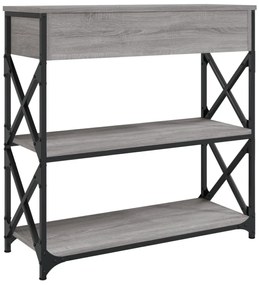 szürke sonoma szerelt fa tálalóasztal 75x28x75 cm