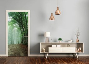Ajtó tapéta Köd az erdőben 85x205 cm