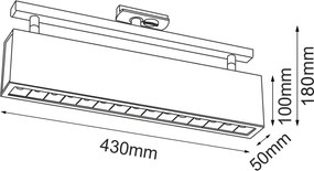 Antigo A-Glare 6333 Felületi spotlámpa 15x30W/LED 3000K 2400lm IP20