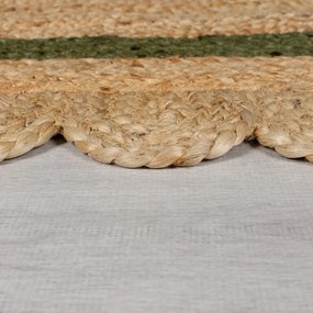 Sötétzöld-natúr színű kézi szövésű juta szőnyeg 160x230 cm Grace Green – Flair Rugs