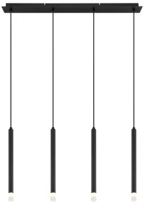 Globo 15629-4 - Csillár zsinóron BLAKE 4xG9/4W/230V fekete