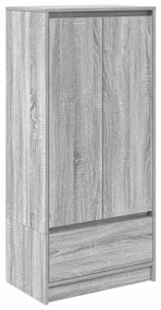 szürke sonoma szerelt fa szekrény fiókkal 55,5x34x119,5 cm