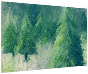 Kép - Festett tűlevelűek (90x60 cm)