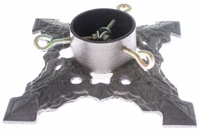 Öntöttvas karácsonyfa állvány, barna, 25,5 x 7,5 x25,5 cm