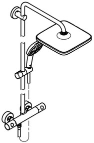 GROHE 26697001 - VITALIO COMFORT 250 zuhanyrendszer 250 × 250 mm fényes króm