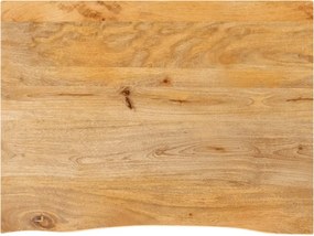 vidaXL tömör mangófa természetes élű asztallap 90 x 60 x 2,5 cm