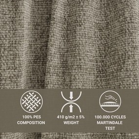 Barna zsenília kinyitható-tárolóhelyes sarokkanapé (jobb oldali-heverő résszel) Velto – Maison de Rêve