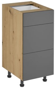 Alsó szekrény, artisan tölgy/szürke matt, LANGEN D40S3