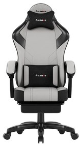 Gamer szék space 3.7 lábtartóval szürke