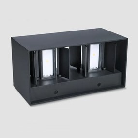 Brilagi - LED kültéri fali lámpatest DOUBLE CUBE LED/12W/230V fekete IP65