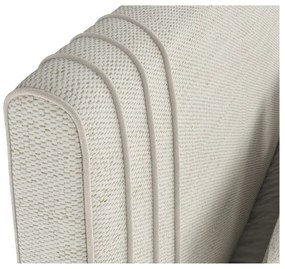 Bézs kárpitozott ágyneműtartós franciaágy 180x200 cm Musca – Maison de Rêve