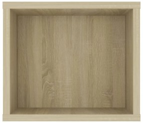 sonoma tölgy színű szerelt fa függő TV-szekrény 100x30x26,5 cm