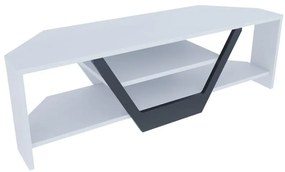 TV szekrény Sares - White, Black
