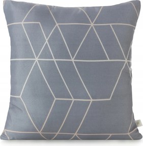 Geo Jancsi párnahuzat 40x40 cm acél mikroszálas dekoratív