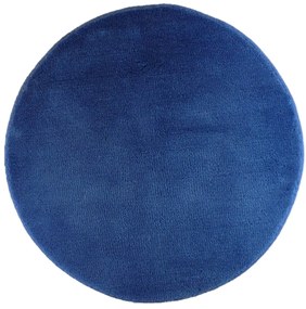 Fürdőszoba-szőnyeg UNI COLOR Kék - Kék / Kör Ø 90 cm