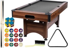 GamesPlanet Biliárdasztal felszereléssel barna/antracit