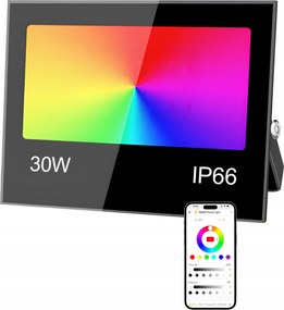 Halogén Led Lámpa Reflektor Kültéri Rgb 30W Erős Garázshoz