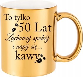 Arany Bögre Ajándék Születésnapra Karácsonyra 40 50 60 70 év Csomagolás 330ml