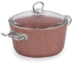 Classic rózsaszín alumínium edény fedővel, ø 20 cm - Güral Porselen
