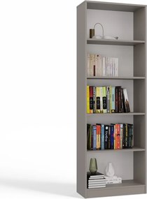 R60 polcos szekrény, könyvtartó, 60x182x30 cm, agyag színű