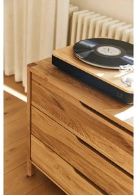 Natúr színű tölgyfa alacsony komód 140x64 cm Twig – The Beds