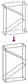 fekete hidegen hengerelt acél tűzifatároló 60x25x100 cm